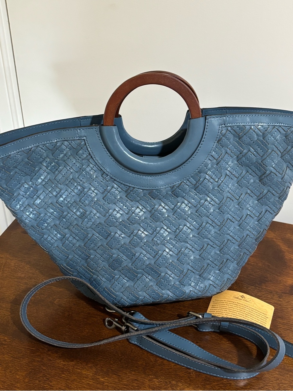 NEW Patricia Nash Luni Dome Tote - Handwoven Braided Leather “Mirage”